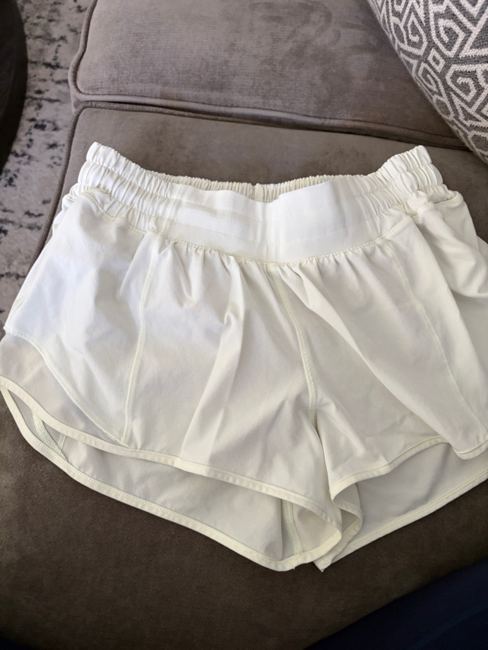 Lululemon hotty hot pale yellow Athletic Shorts